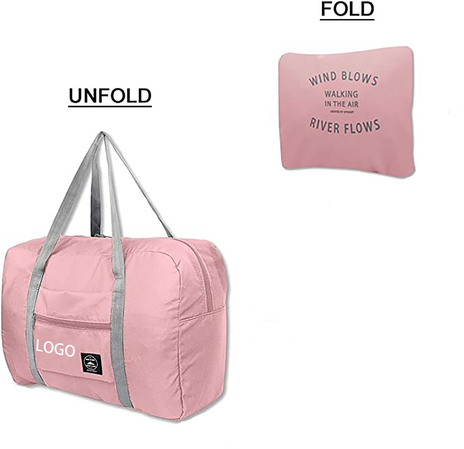 Foldable Travel Duffel Tote Bag Carry on Luggage 5