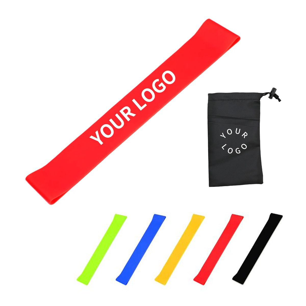 Workout Band Set Yoga Elastic 5 Piece 1