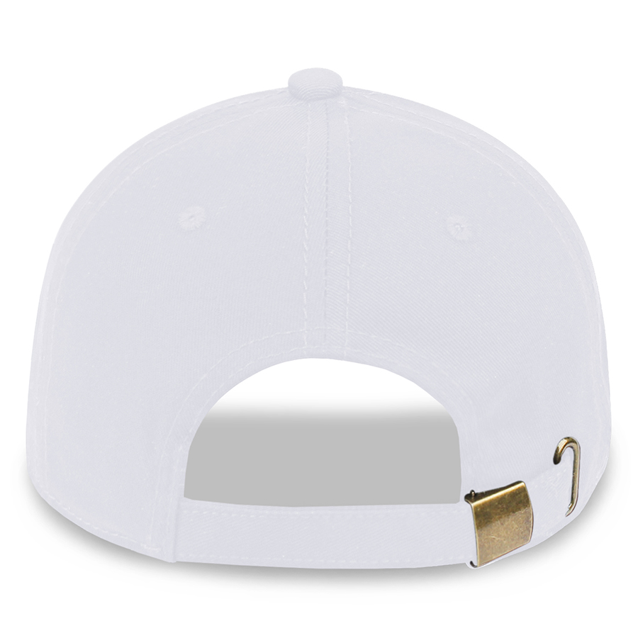 Stock Solid Color Cotton 6-Panel Baseball Cap w/ Metal Tuck 9