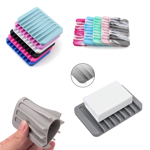 Silicone Bamboo Soap Dish