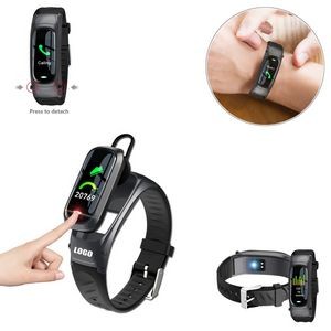 2 In 1 Fitness Tracker Earbuds With Steel Band 15
