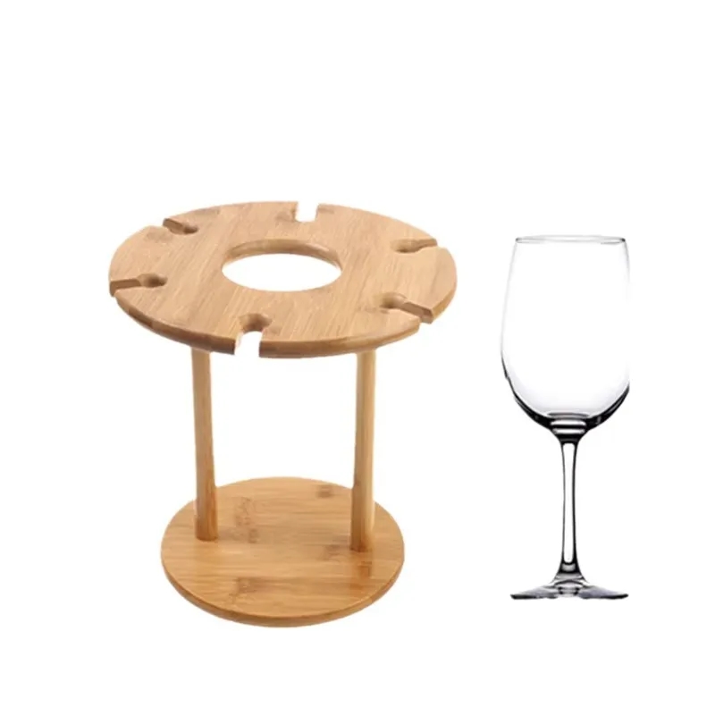 Bamboo Wine Glass Holer 2
