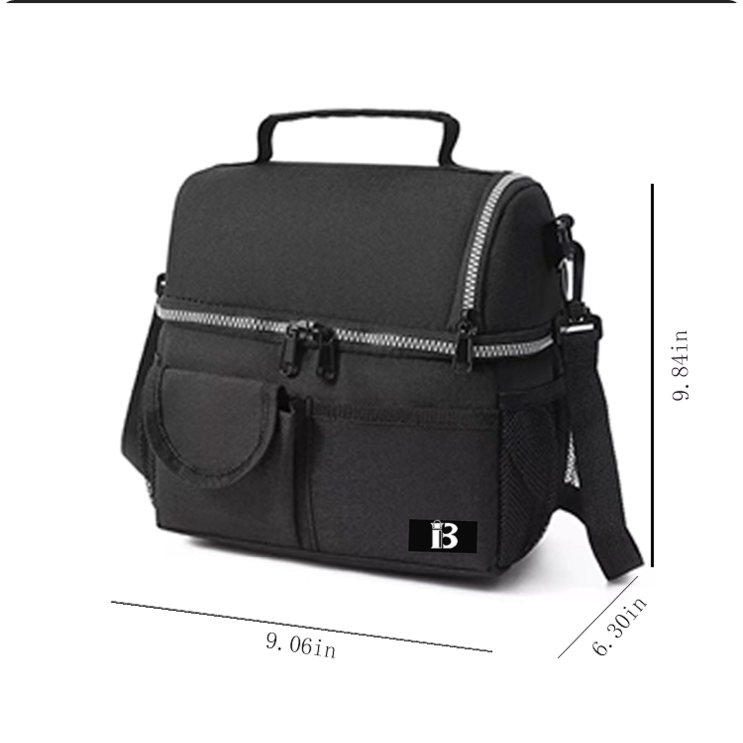 9L Double Decker Oxford Insulated Cooler Lunch Bag 16