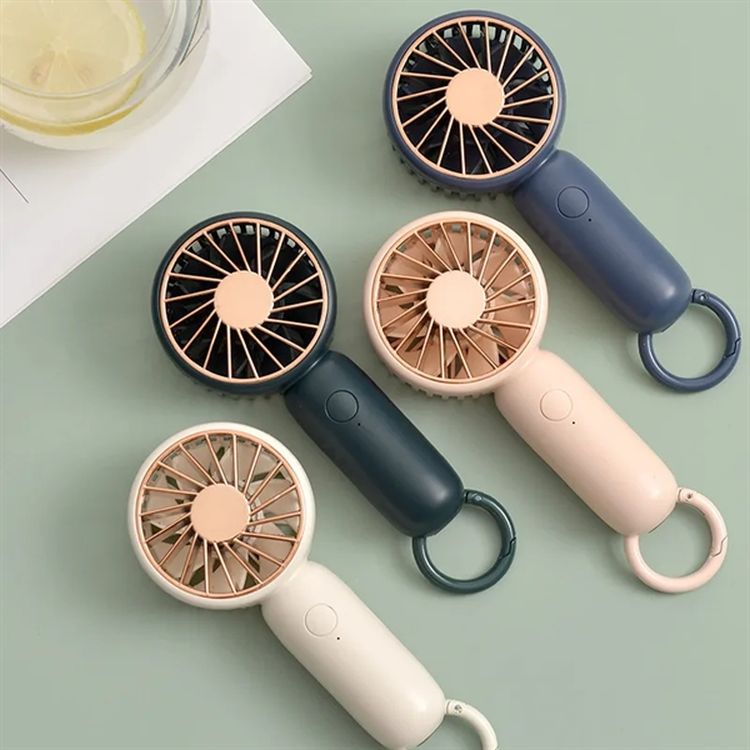 Mini Handheld Fan with Key Ring USB Rechargeable Portable Breeze 3