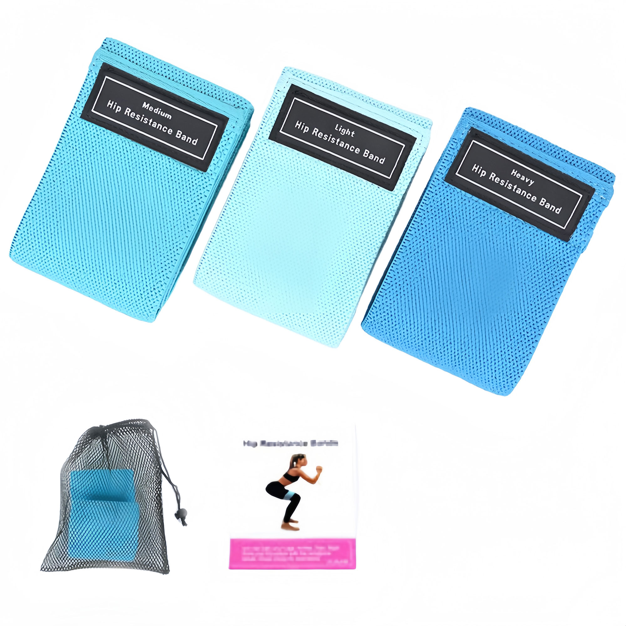 Custom Logo 3-Piece Yoga Resistance Band Set 5