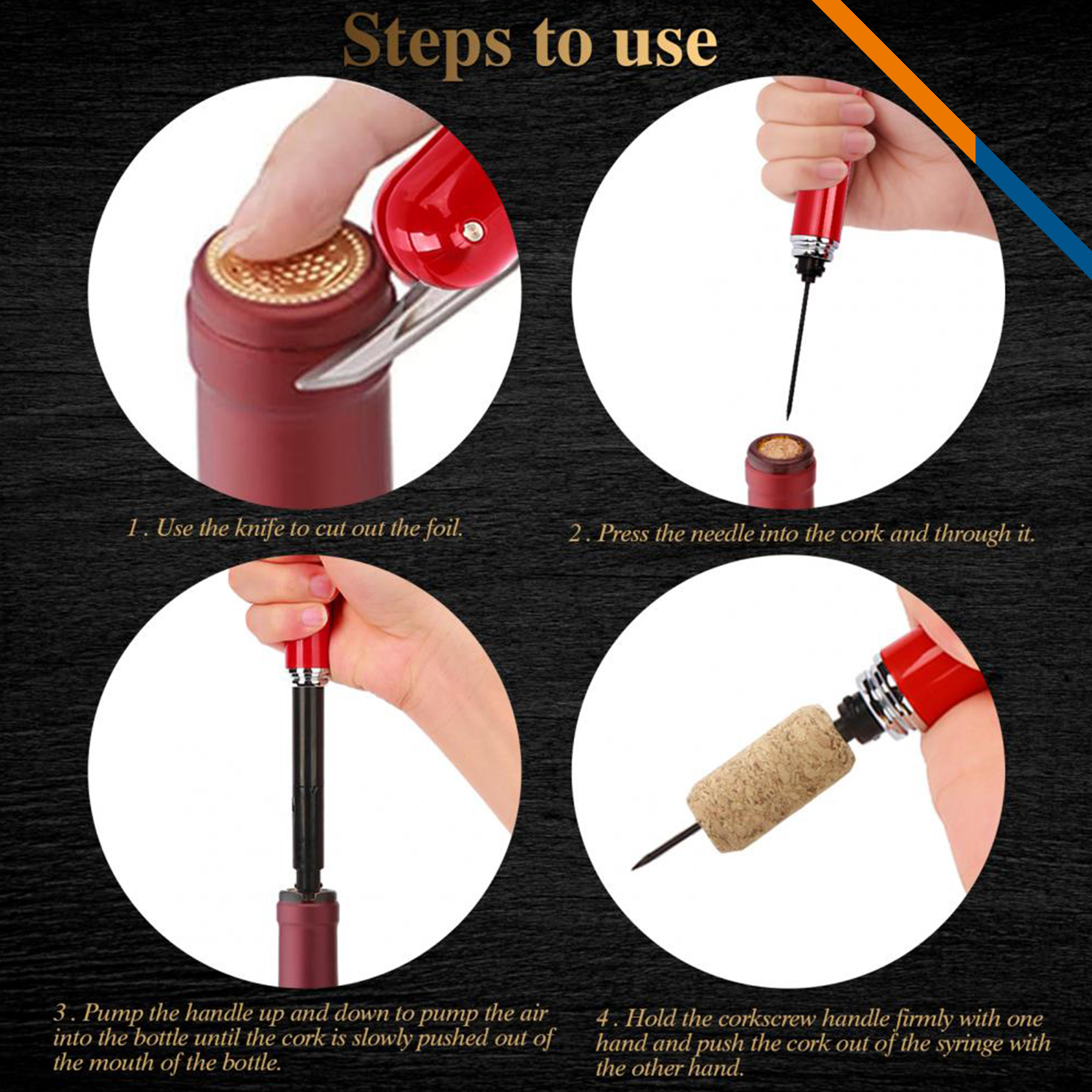Helin Air Pump Wine Opener 6