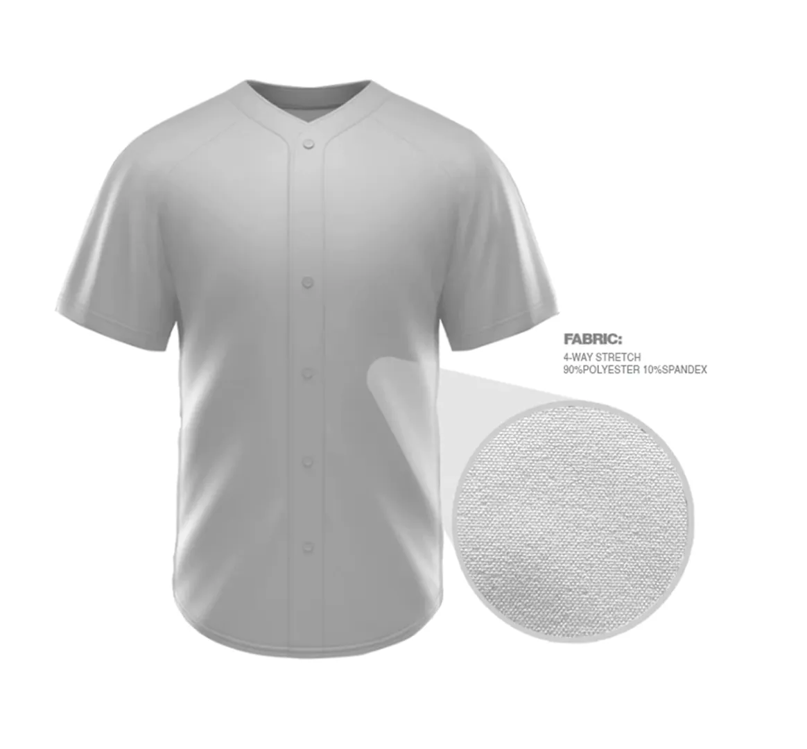 Men's Full Button Custom Baseball Jersey 3