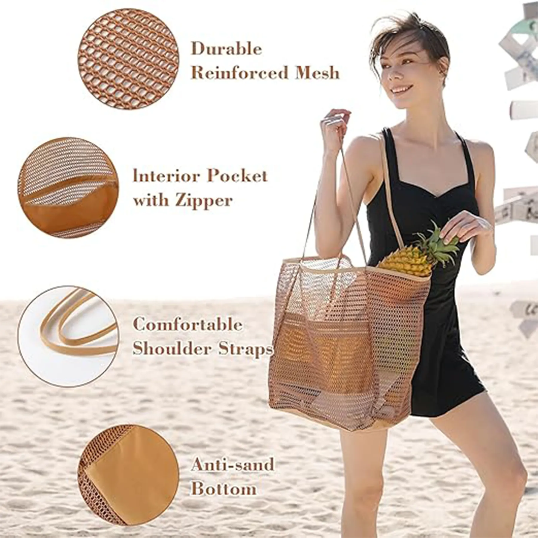 Mesh Beach Tote Bag 4