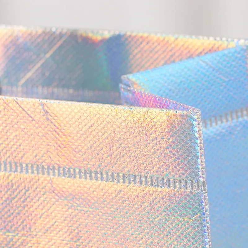 Non-woven Iridescent Holographic Neon Bag 16"L x 12"W x 4"H 2