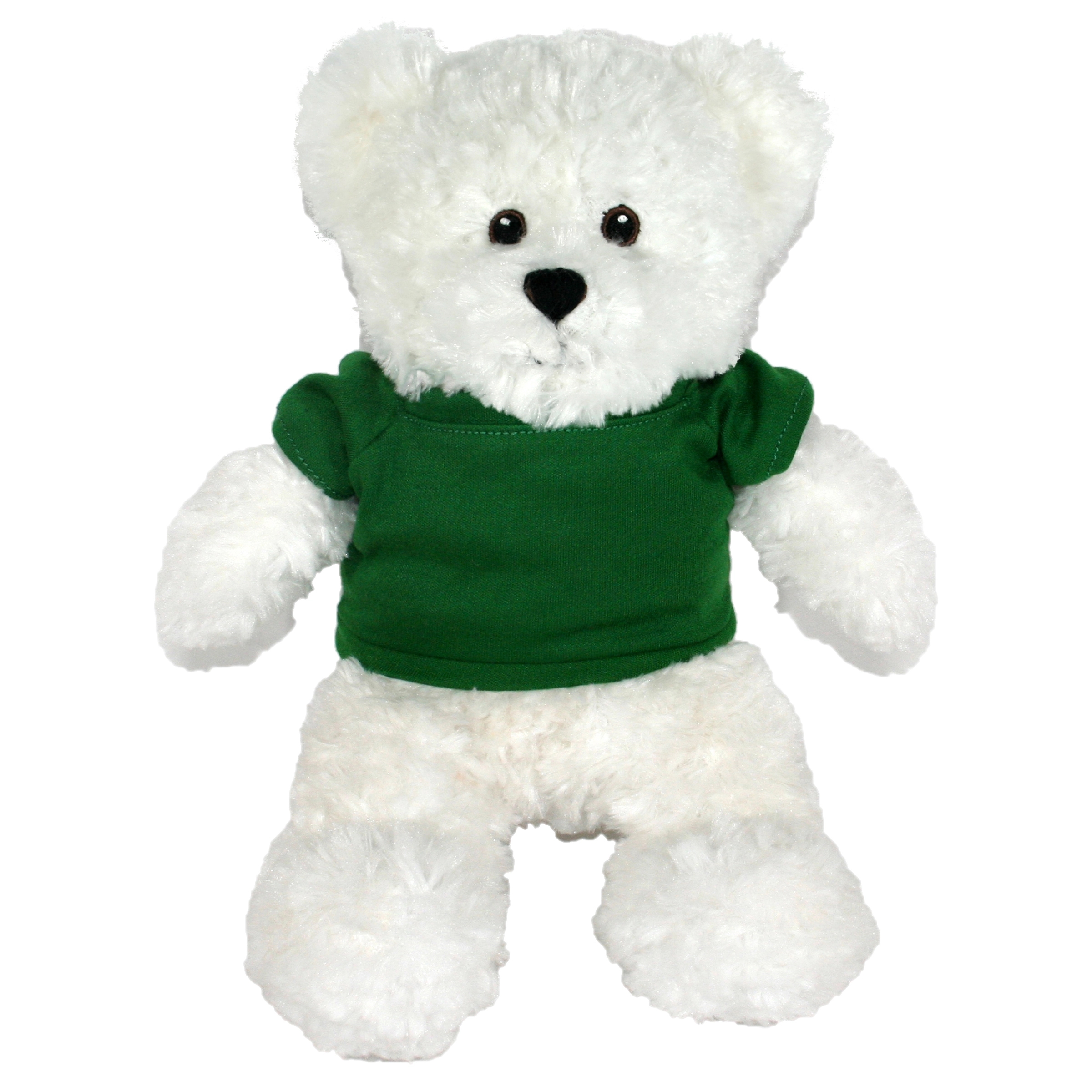 12" White Bear with Embroidered Eyes 5