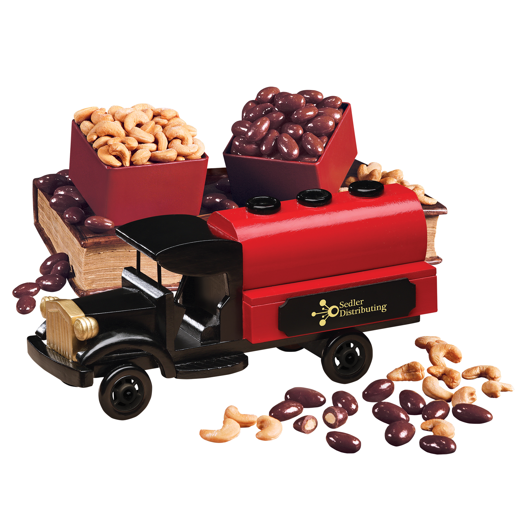 1920-Era Tank Truck with Chocolate Almonds & Extra Fancy Cashews