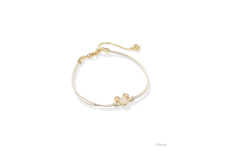 Kendra Scott Disney Gold Mickey Mouse Corded Bracelet in Iridescent Drusy 1