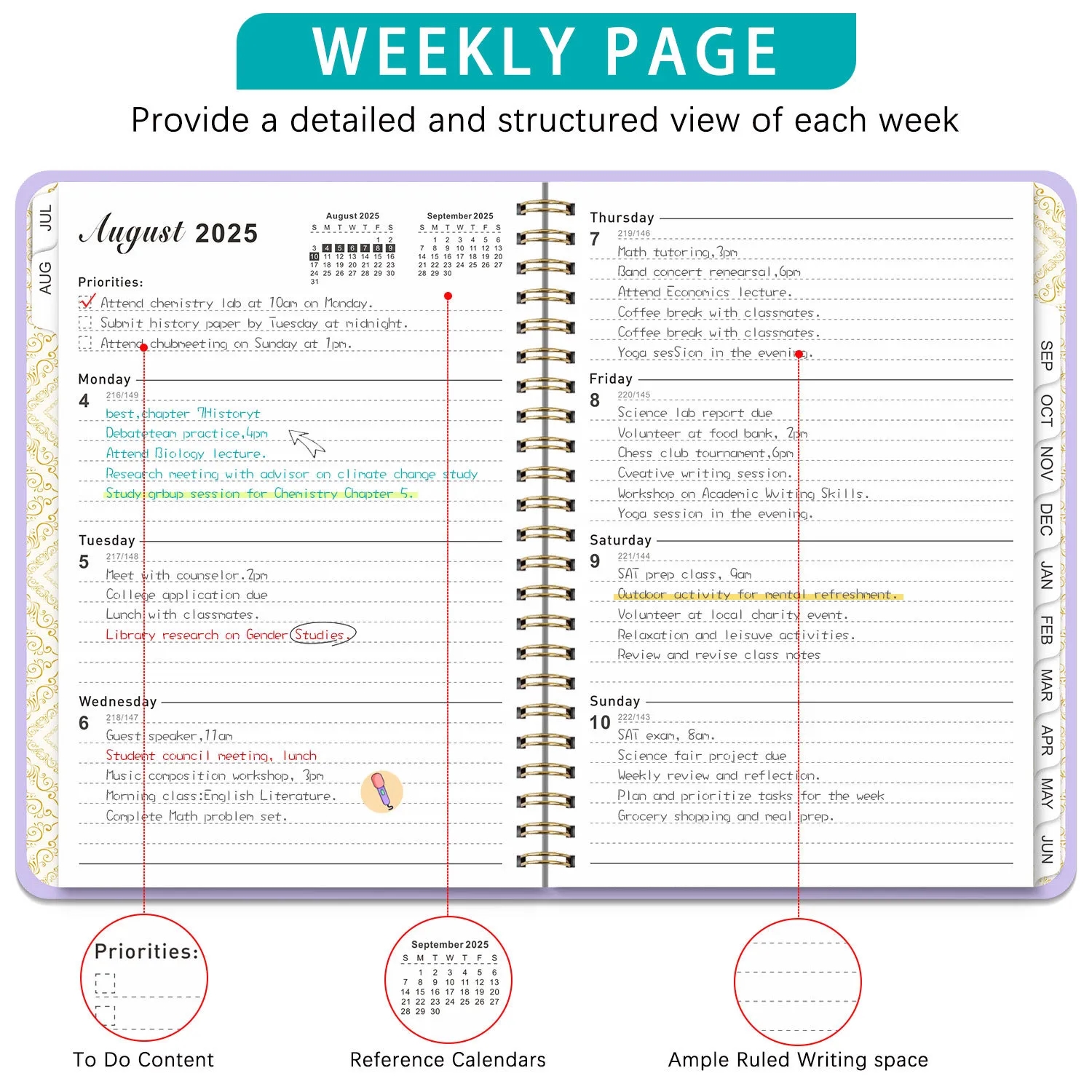 2025-2026 Planner - Monthly & Weekly Organizer 3