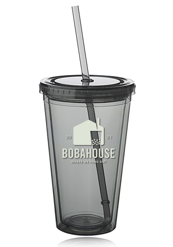 16 oz. Double Wall Acrylic Tumblers With Straws 43