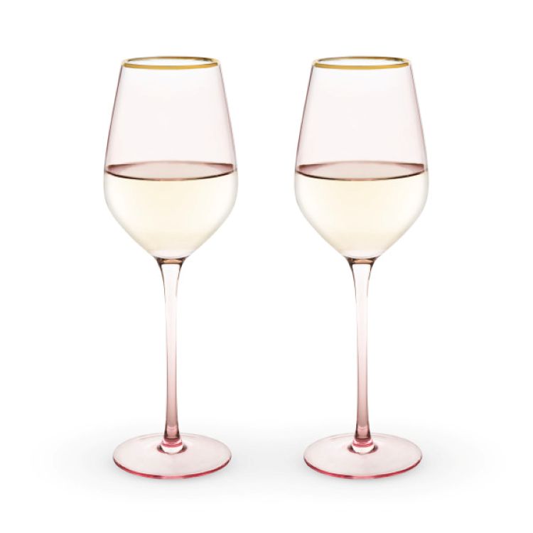 Twine Living® Rose Crystal White Wine Glass, set of 2 11