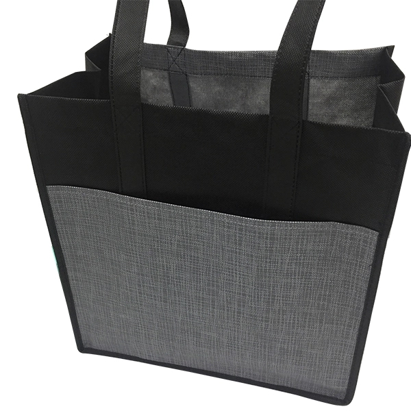 Crosshatched non-woven Tote Bag-12x12x8 3