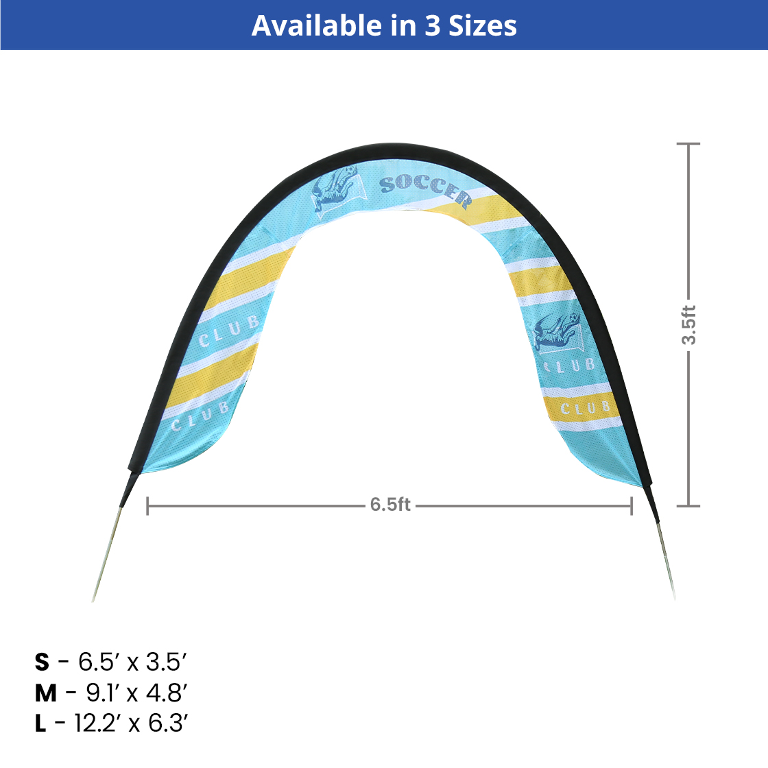 Racing Air Gate – (Single-Sided) Graphic & Hardware Combo,Medium Size 3