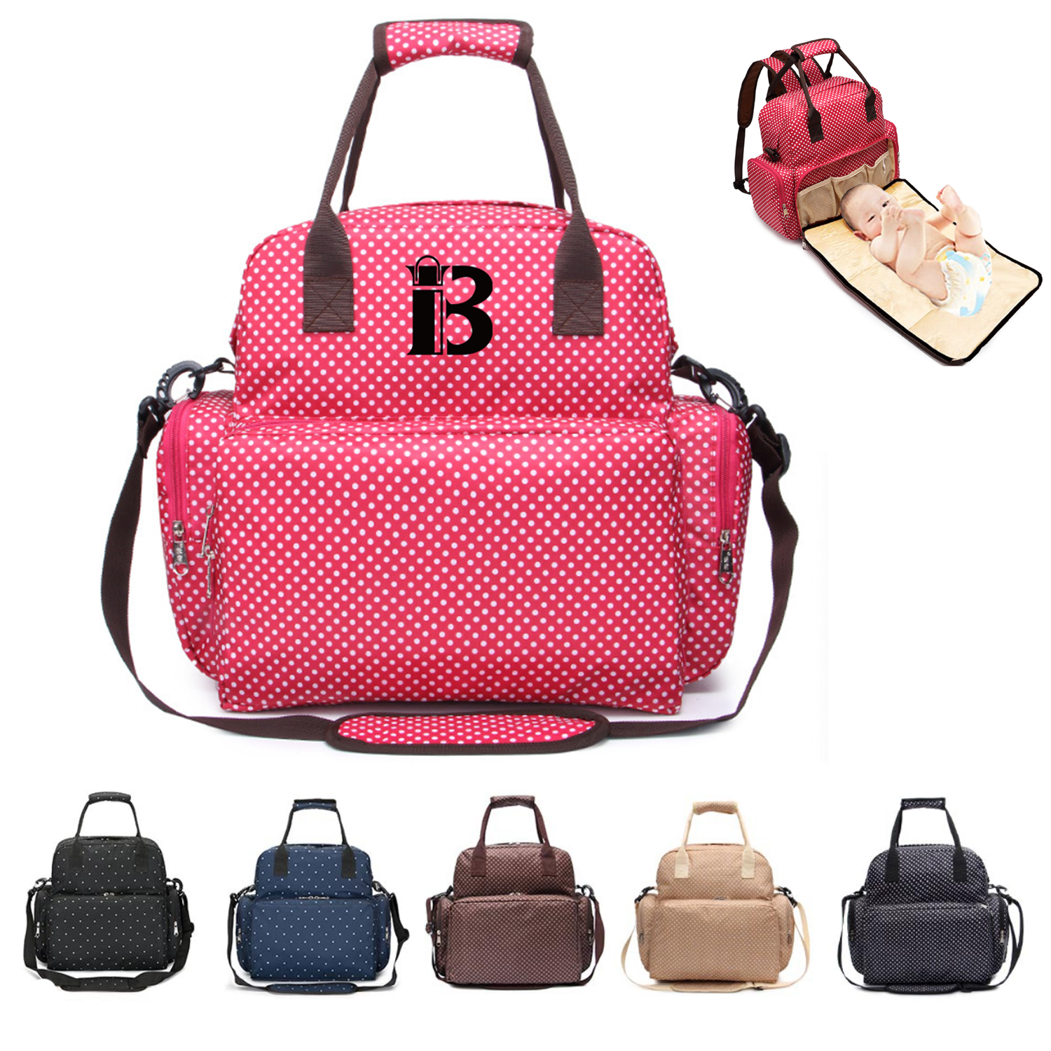 Multifunction Diaper Mommy Backpack w/ Changing Pad 15