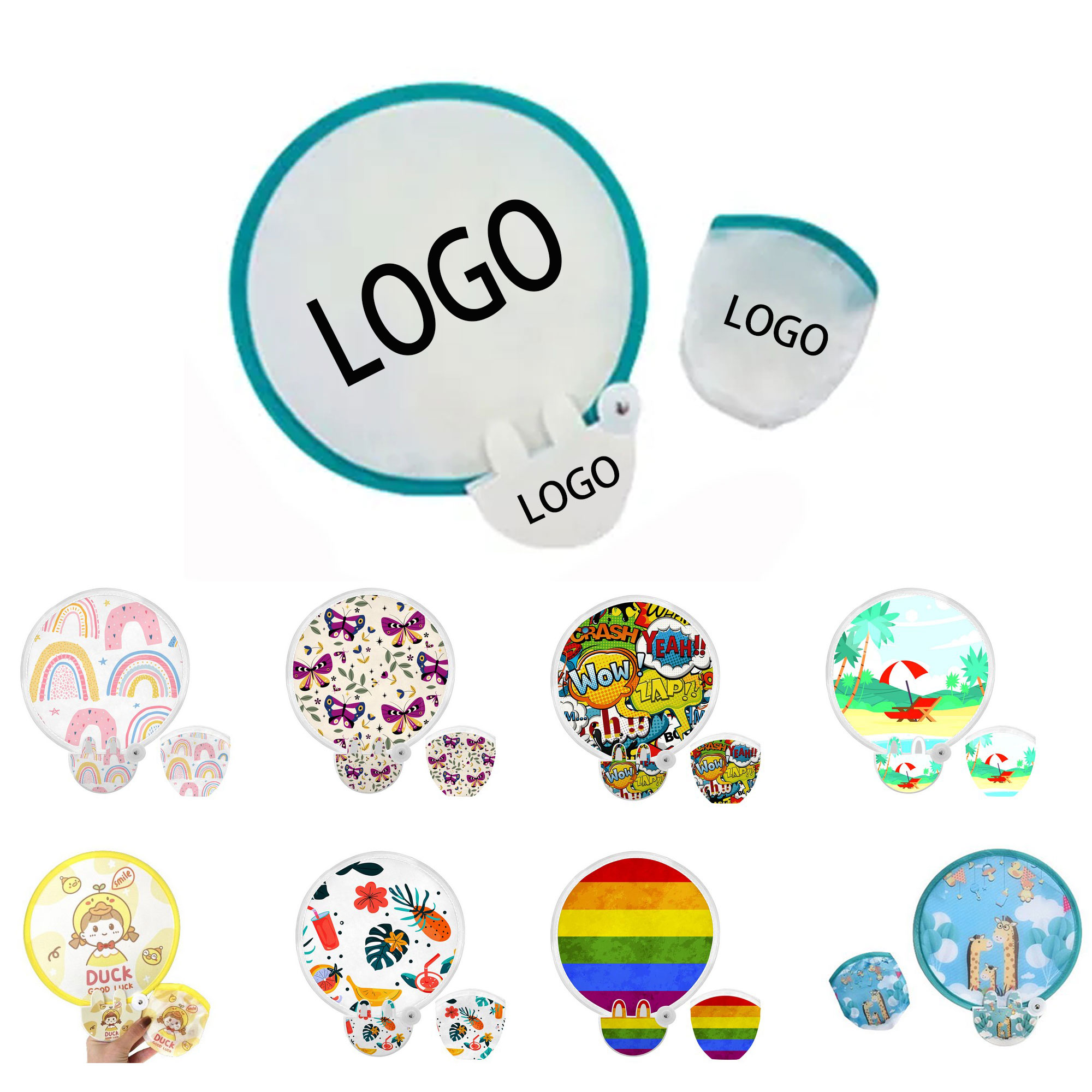 Portable Folding Fan With Pouch 3