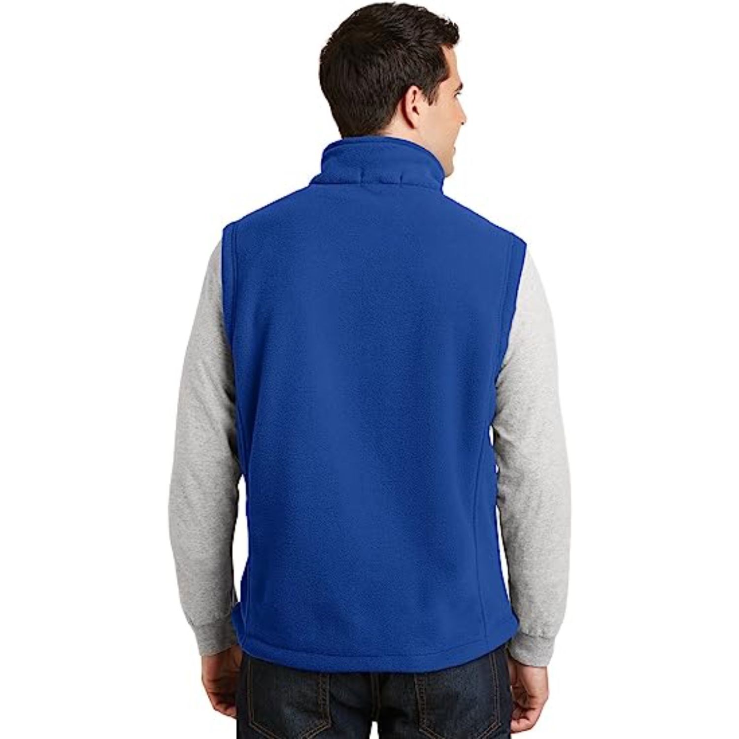 REPREVE® - Men's Recycled Sleeveless Full Zip Fleece Vest w/ Pocket & Wrinkle Resistance 2