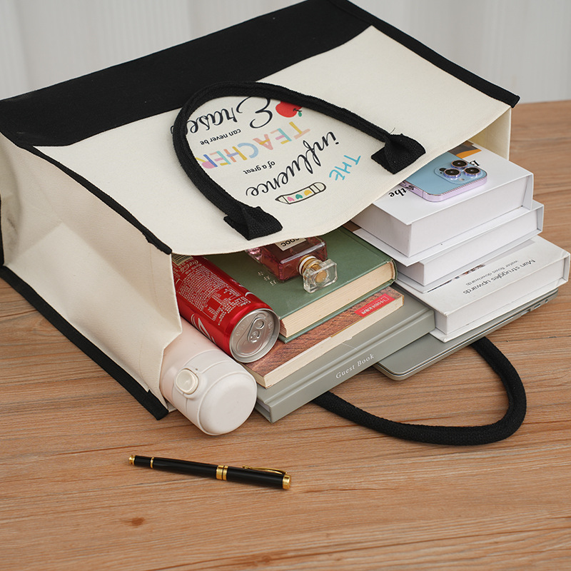 Full Color Imprint Canvas Tote Bag, custom tote bag with logo imprint 5