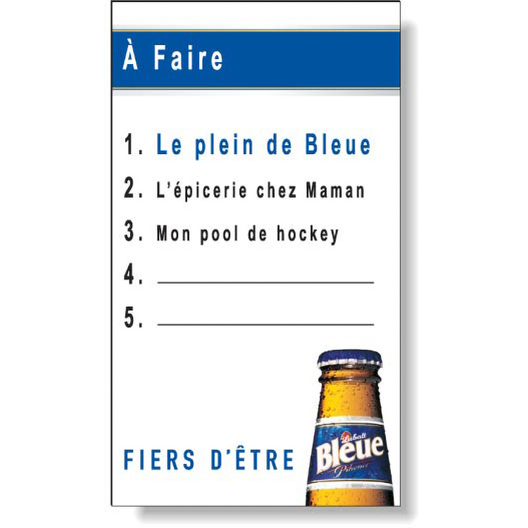 Full Magnetic Back Memo Board, Rectangle 4"x7" Square Corners, Full Colour