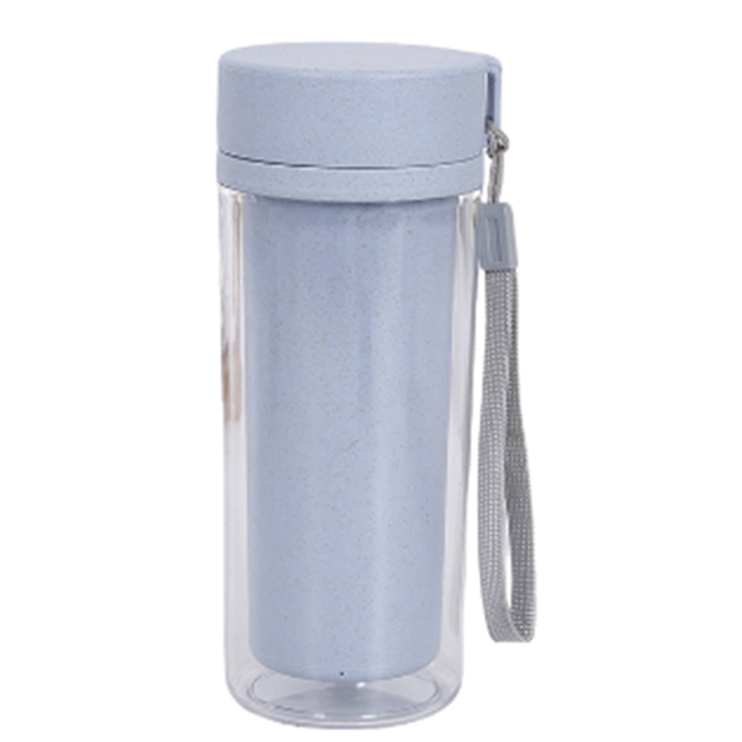 14oz Double Layer Wheat Straw Water Bottle 5