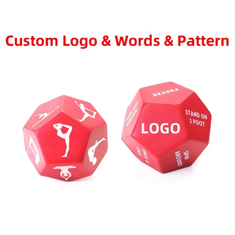 12 Sided PU Dice Squeeze Toy Stress Reducer 3