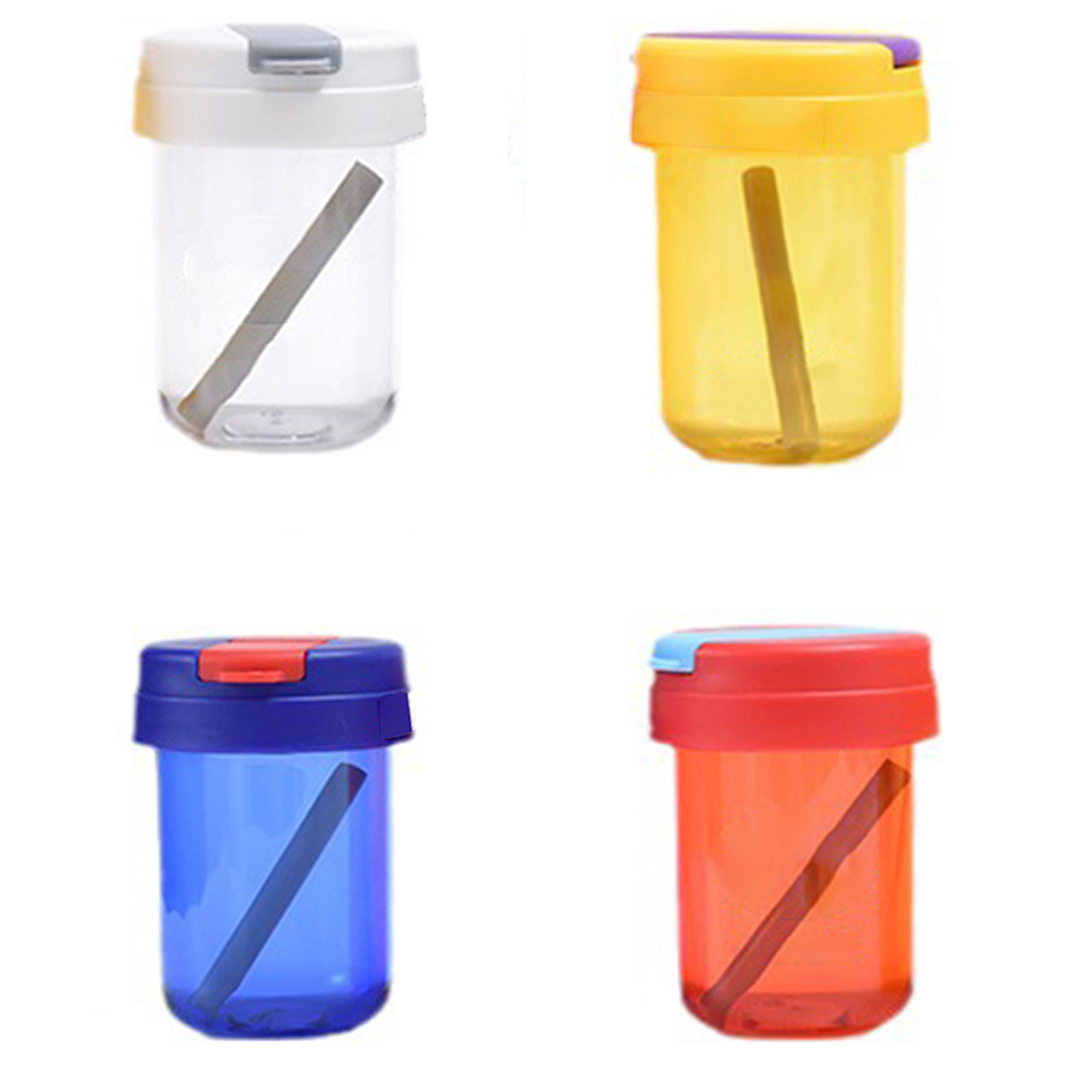 Double Wall Plastic Cup With Straw 2