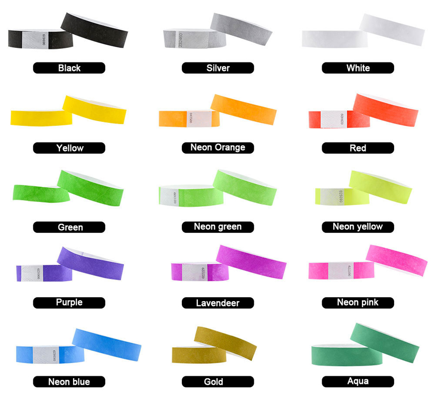 Custom Tyvek Paper Wristbands for Events 4