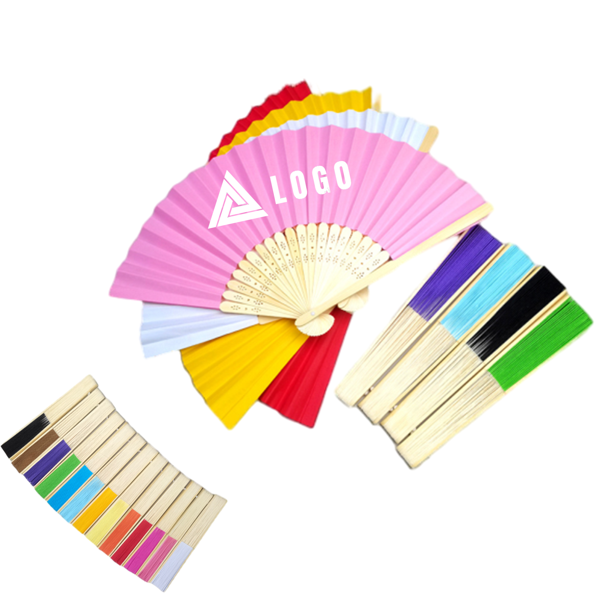 Folding Bamboo Paper Hand Fan 2