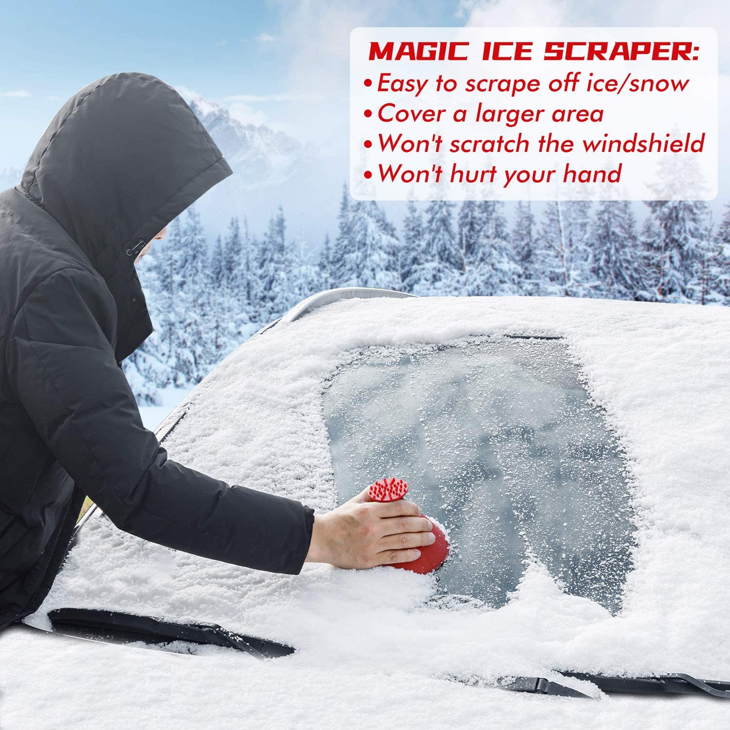 Magical Scrape Multifunctional Car Windshield Snow Remover / Funnel 6