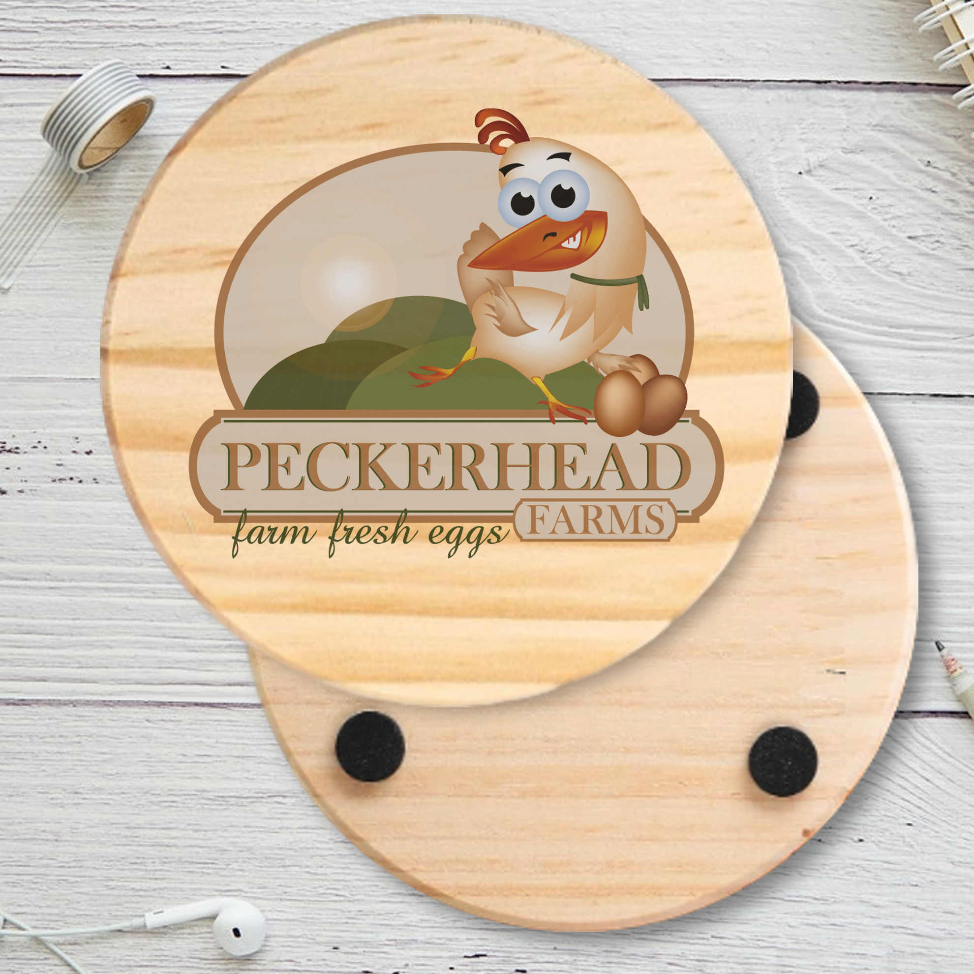 Round Wood Coaster 6