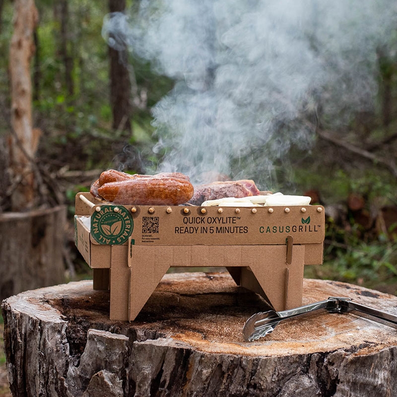 Raleigh CasusGrill™ Biodegradable BBQ Grill w/Recycled Cotton Tote Bag 13