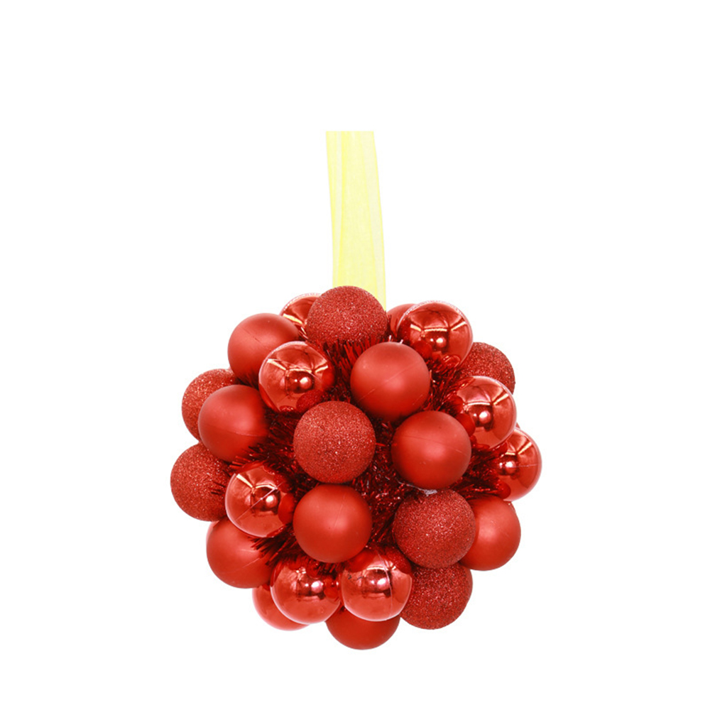 Christmas Tree 18pcs 4cm Colorful Silk Ball Bunch 4