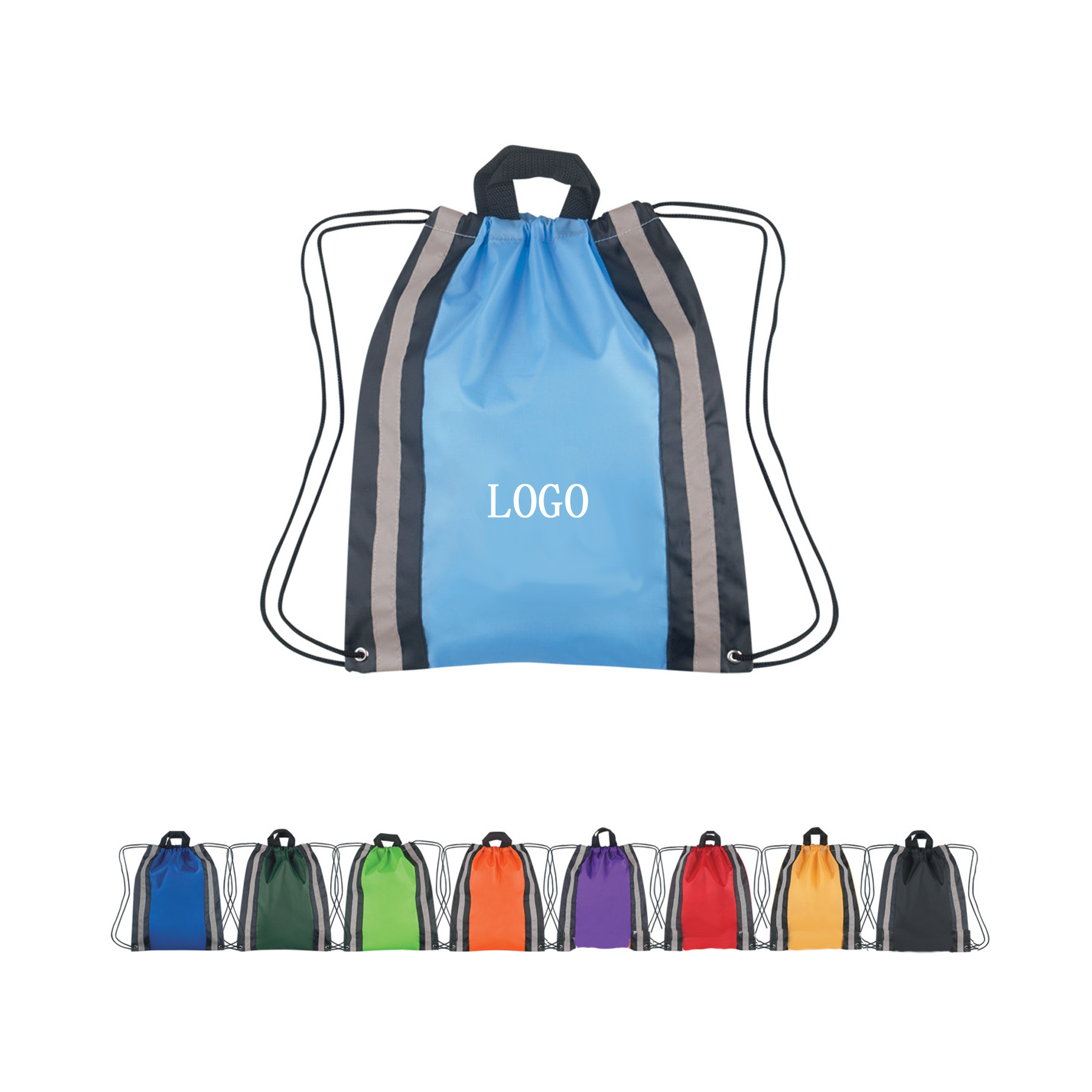 String Bags Reflective Cinch Sack 2