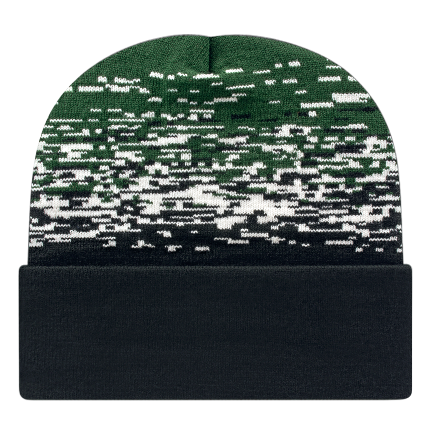 C A Static Pattern Knit Cap With Cuff 6