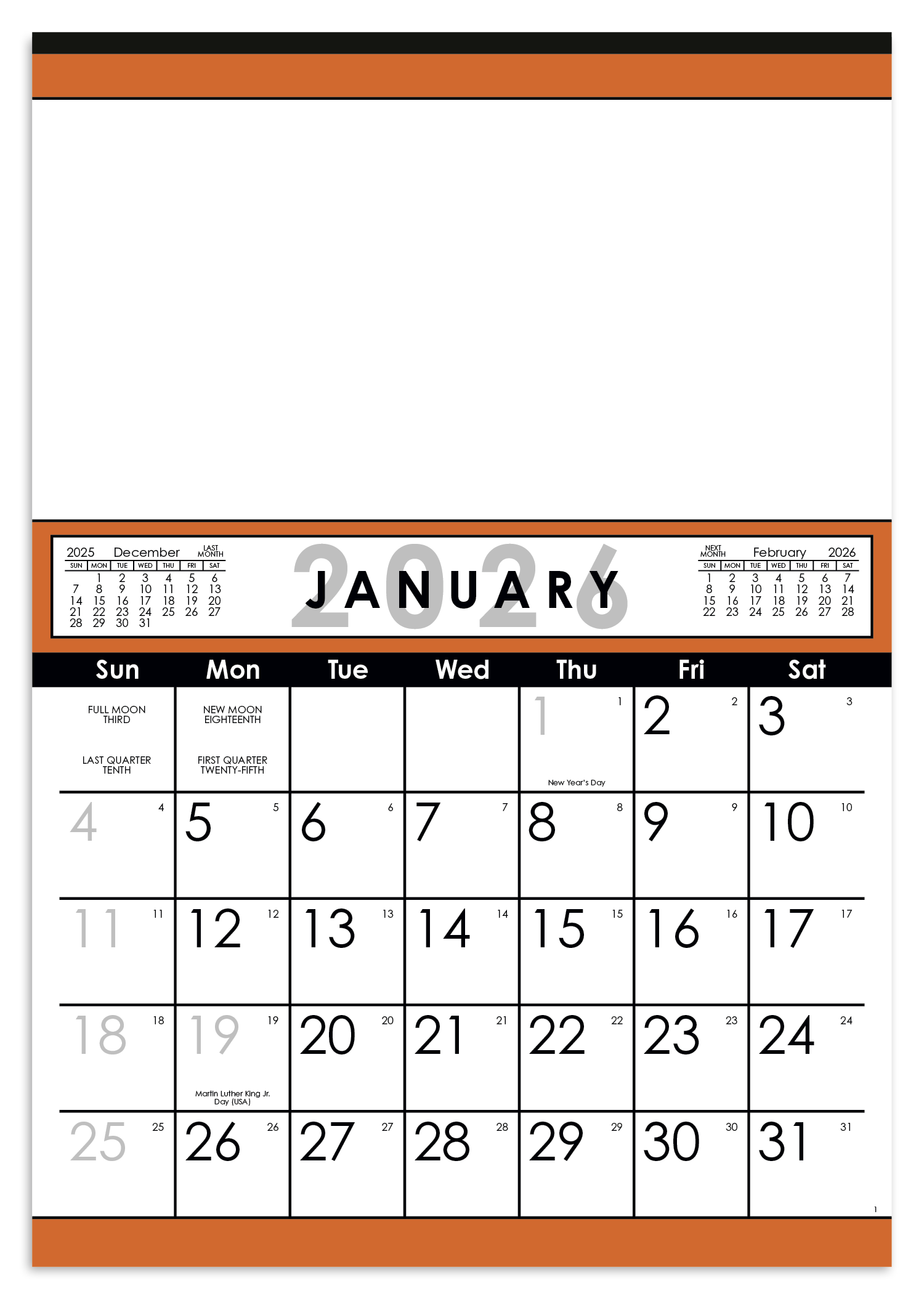 Skinner & Kennedy® Commercial 12-Sheet Calendar 13