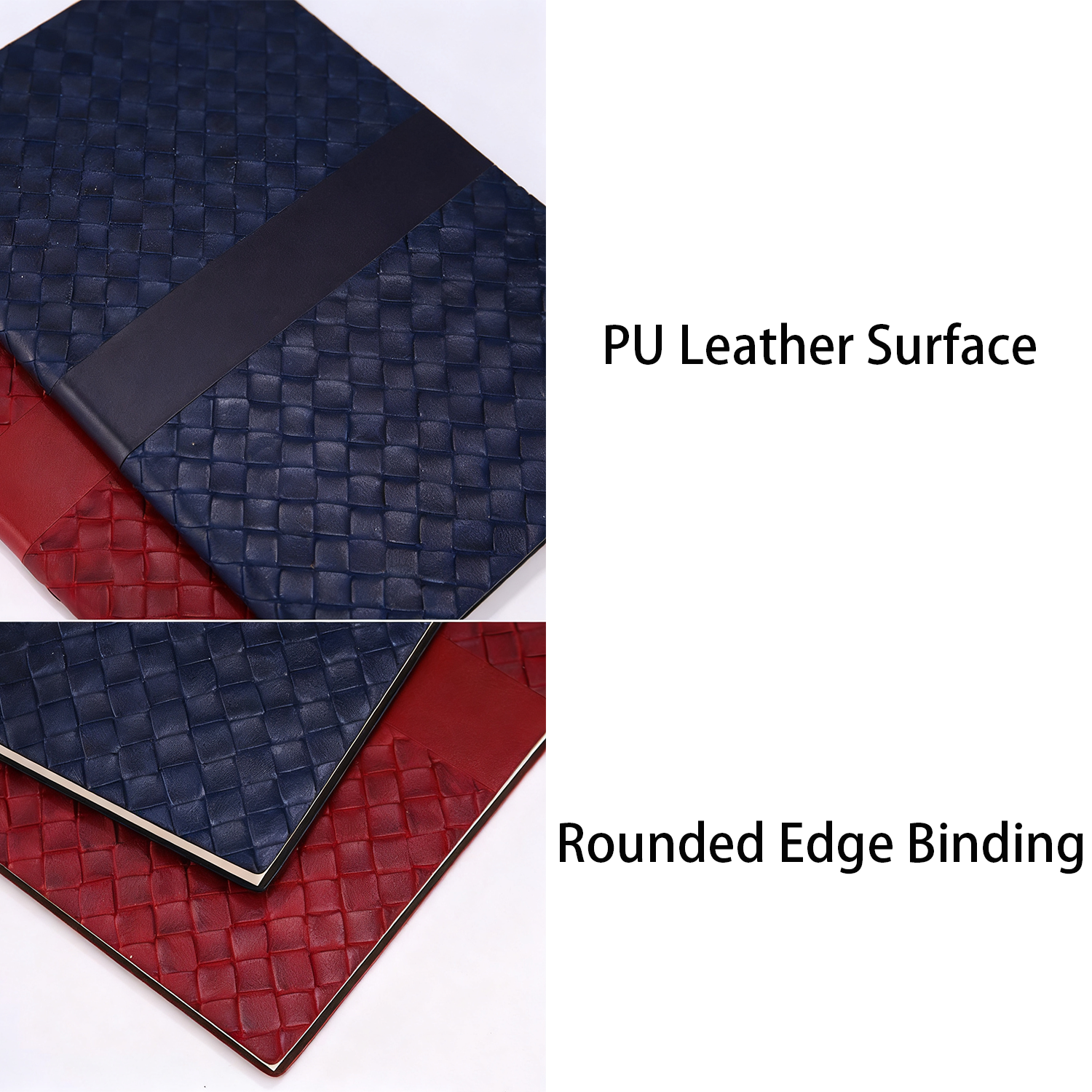A5 PU Leather Woven Texture Business Notebook 3
