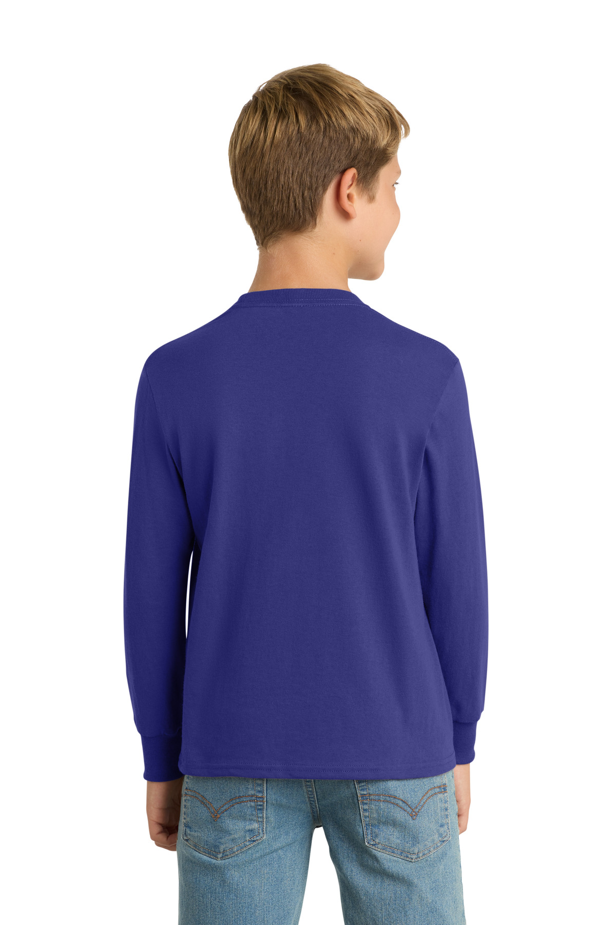 Port & Co Youth Long Sleeve Core Cotton Tee. PC54YLS 6