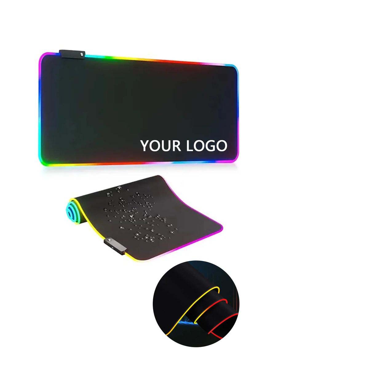 LED Mouse Pad with Button Control Color Switching 2