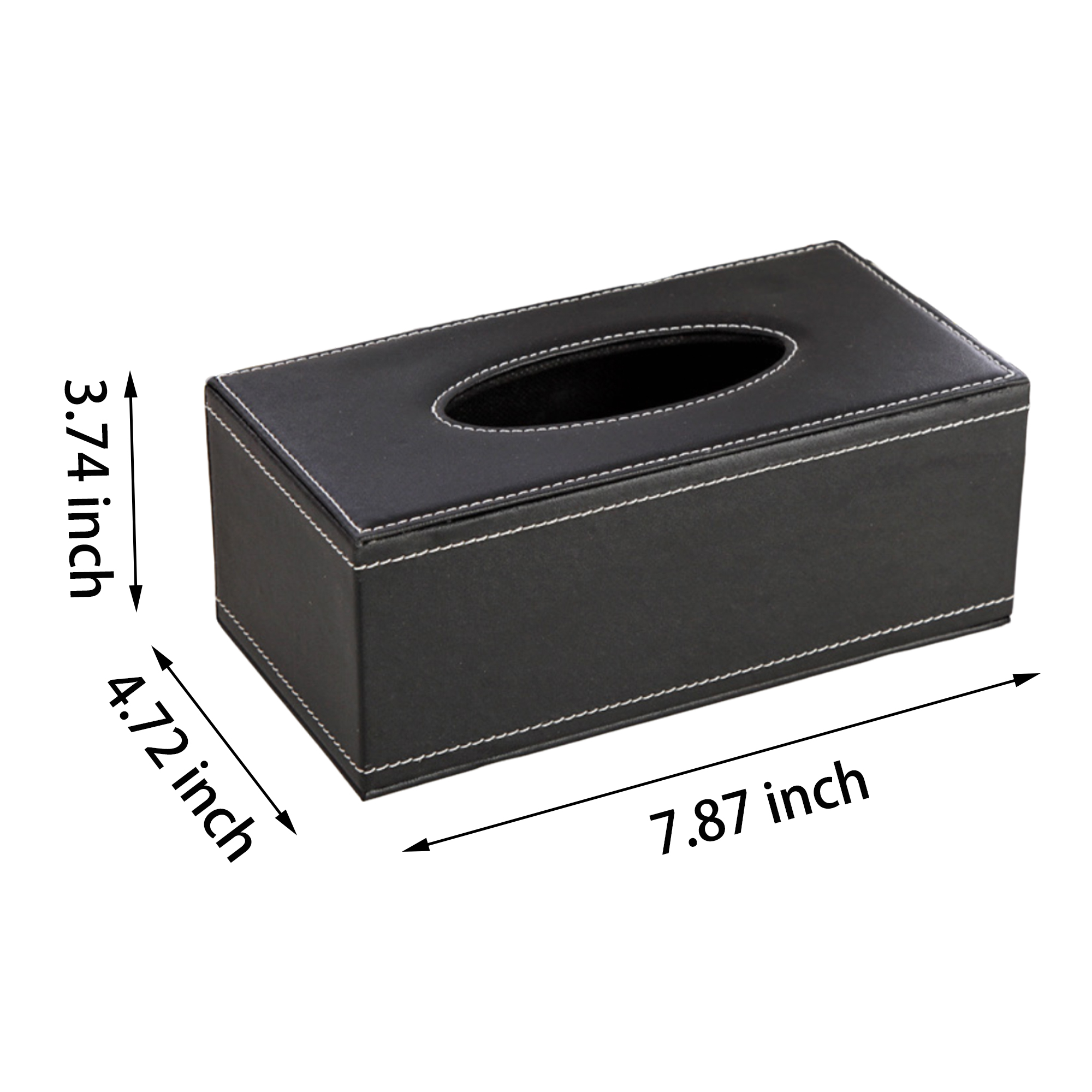 MOQ:1pc Premium Leather Tissue Box 3