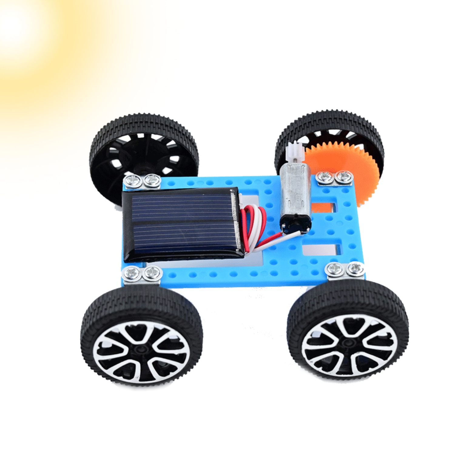 Kids DIY Micro Solar Sun Powered Car 5