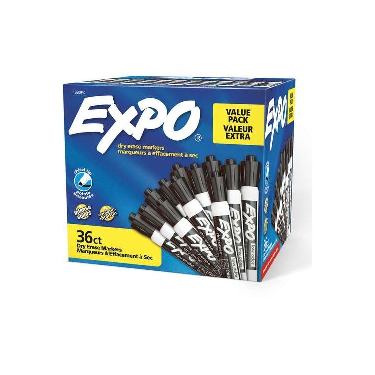 Expo Dry Erase Markers - Black 36 Pack 1