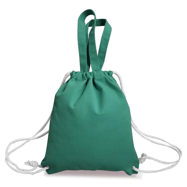 8oz. Recycled Cotton Drawstring Bag With Handle 4
