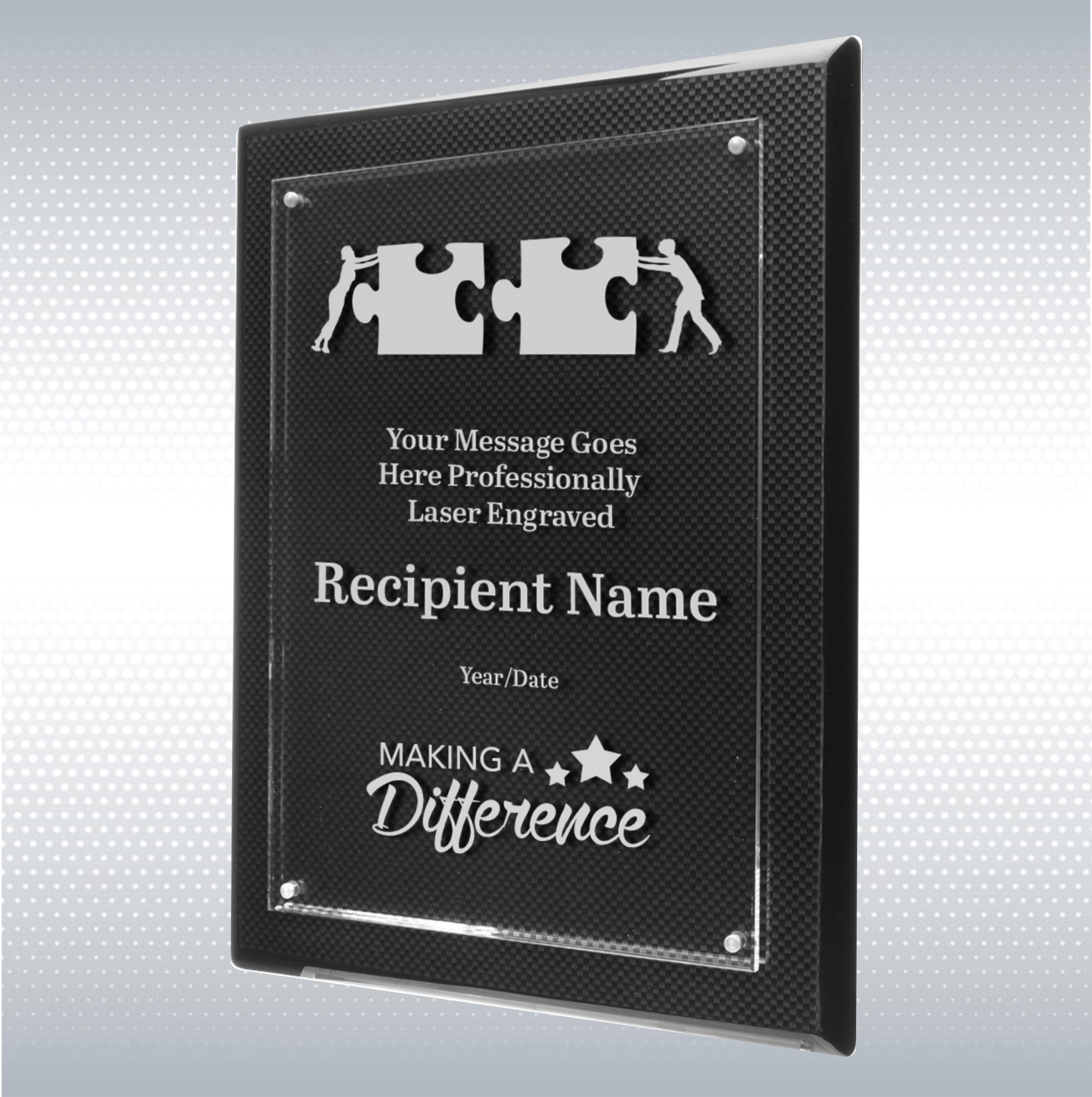 Carbon Fiber Piano Finish Plaque Acrylic Floating Plate 2