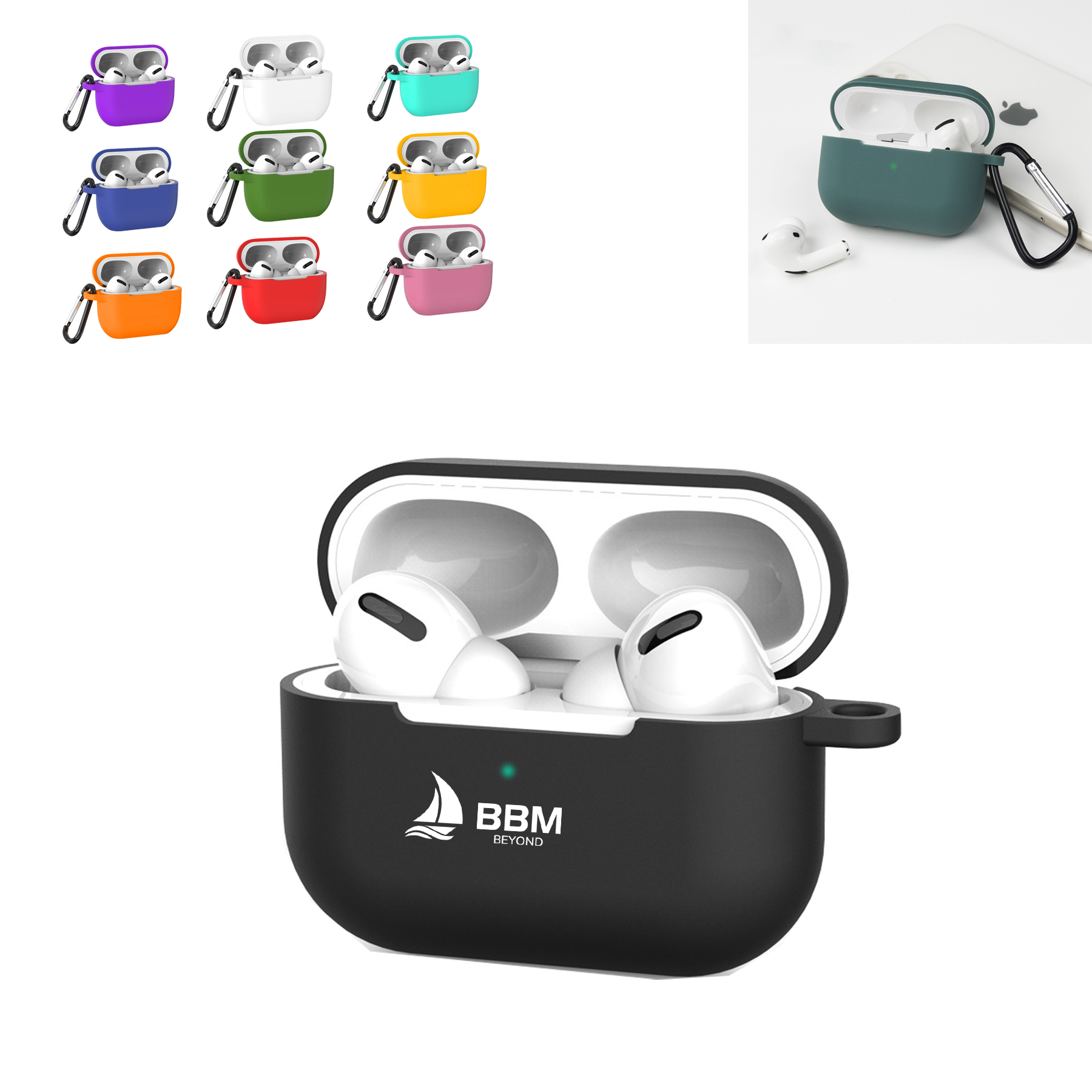 Silicone Earphone Case w/ Carabiner 2
