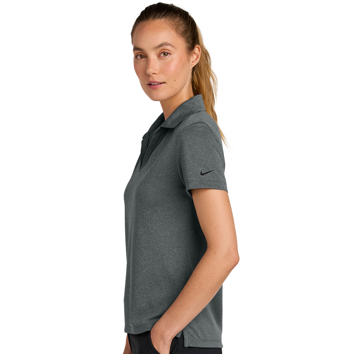 Nike Dri-FIT Women's Heather Polo w/ Screen Print 4.4 oz. 10