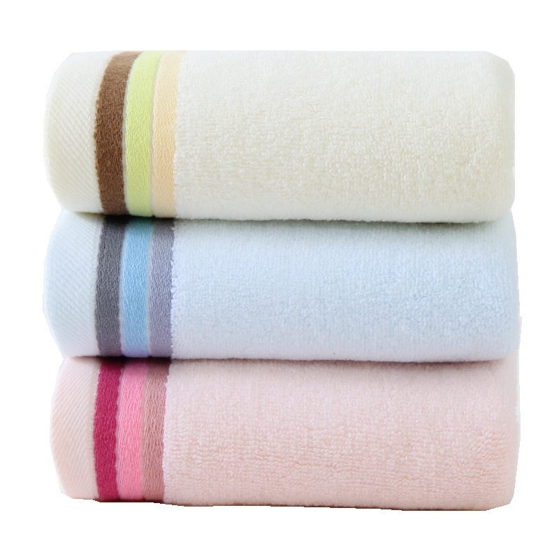 Custom Gift 100% Cotton Soft Striped Hand & Face Towel 5