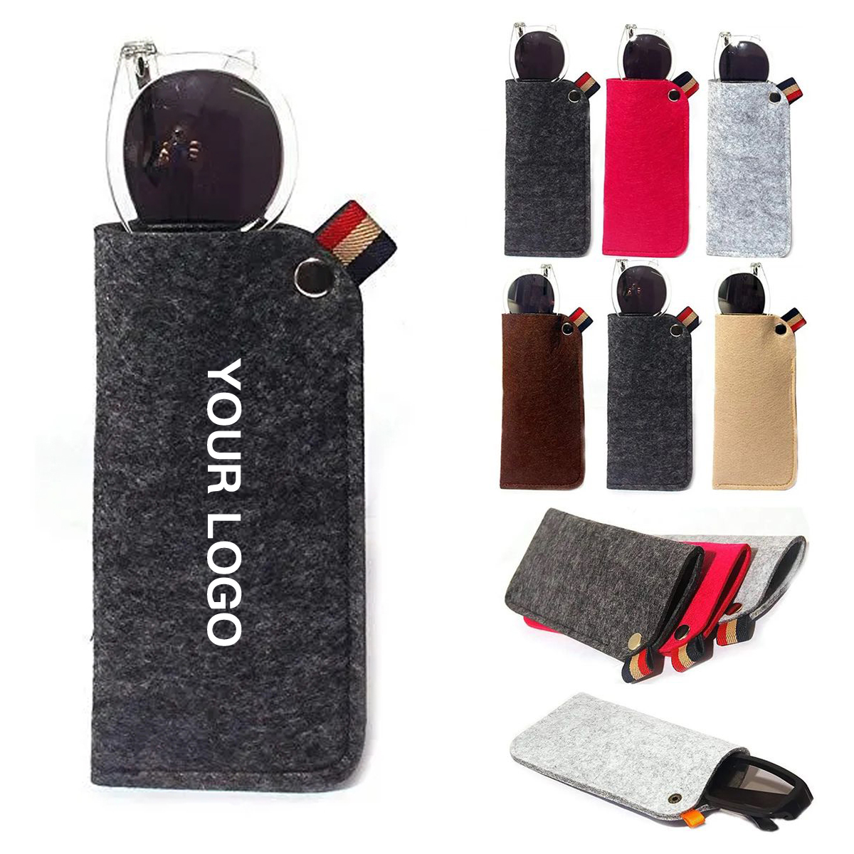 Durable Felt Glasses Case for Daily Protection 3